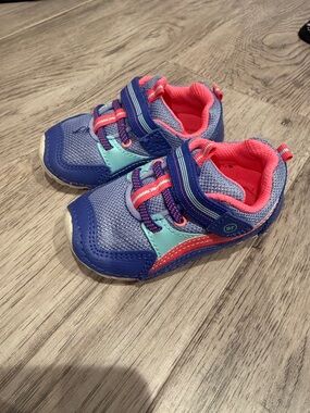 Kids Navy & Pink Athletic Sneakers